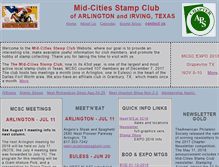 Tablet Screenshot of mid-citiesstampclub.com